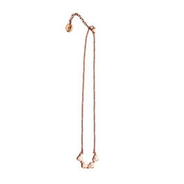 Folli Follie Collier Transformable en Acier Inoxydable Plaqué Argent Rose