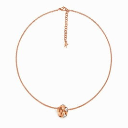 Folli Follie Collier en Acier Inoxydable avec Cristal Rose