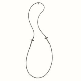 Folli Follie Collier en Acier Inoxydable avec Cristal, 90cm