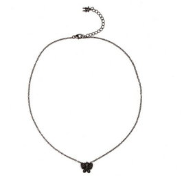 Folli Follie Collier en Argent de loi avec Zirconia, Noir