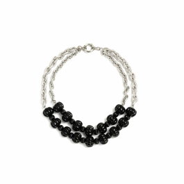 Folli Follie Collier en acier inoxydable argenté