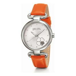 Folli Follie WF15T029SPW montre analogique orange et argentée