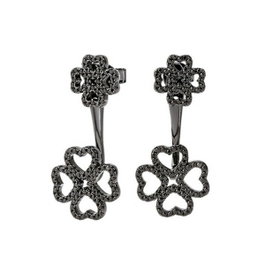 Folli Follie Boucles d'oreilles en Argent massif Noir