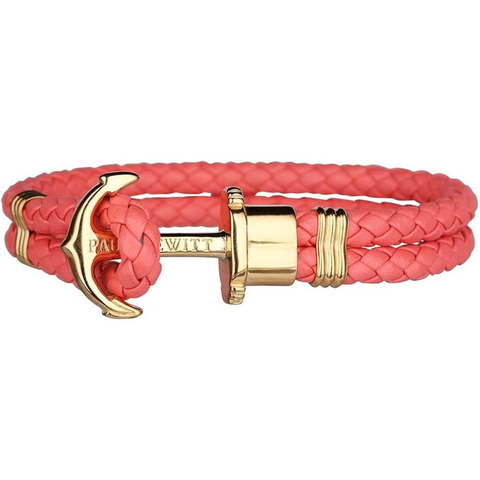 Paul Hewitt Bracelet Femme PH-PH-L-G-CB Rose en Cuir Paul Hewitt Bracelet Femme PH-PH-L-G-CB Rose en Cuir