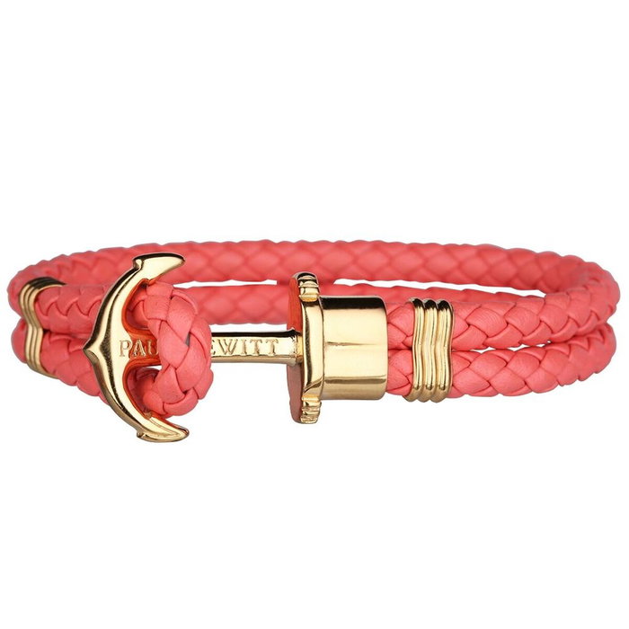 Paul Hewitt Bracelet PH-PH-L-G-CB Rose en Cuir et Acier inoxydable