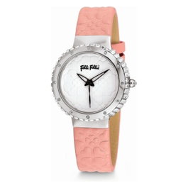 Folli Follie WF13A032SPR - Montre femme avec bracelet en cuir rose