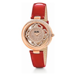 Folli Follie WF13B043SSR avec bracelet en cuir rouge