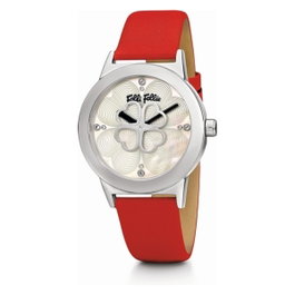 Folli Follie WF13T040SPWR avec bracelet en cuir rouge