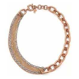 Folli Follie Collier en acier inoxydable Rose 30cm