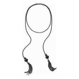 Folli Follie Collier en Acier Inoxydable Noir 45cm