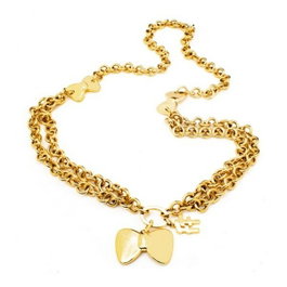 Folli Follie Collier en Acier Inoxydable Doré