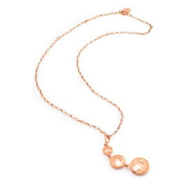 Folli Follie Collier en Acier Inoxydable Rose 45cm