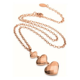 Folli Follie Collier en Acier Inoxydable Rose 45cm