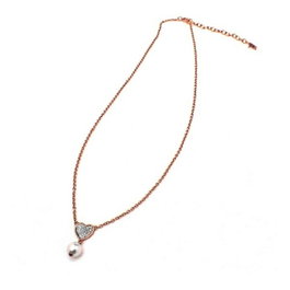 Folli Follie Collier en Argent Massif Rose, 20 cm
