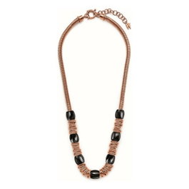 Folli Follie Collier en Acier Inoxydable Rose 45cm