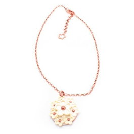 FOLLI FOLLIE Collier en acier inoxydable rose 27cm