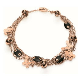 Folli Follie Collier Rose en Acier Inoxydable 50cm