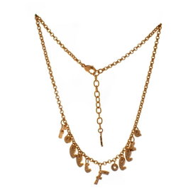 Folli Follie Collier en Acier Inoxydable Rose, 25 cm