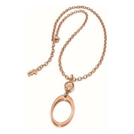 Folli Follie Collier en Acier Inoxydable Rose 45cm