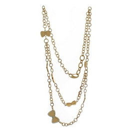 Folli Follie Collier en Acier Inoxydable Doré 45 cm
