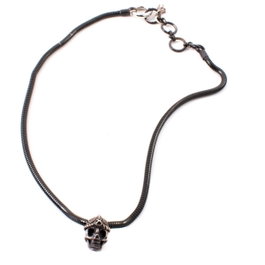 Folli Follie Collier en Argent de Loi Noir 22cm
