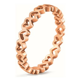 Folli Follie Bague en Acier Inoxydable Rose Taille 56