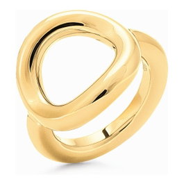 Folli Follie Bague en Acier Inoxydable Dorée Taille 46