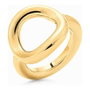 Folli Follie Bague en Acier Inoxydable Dorée Taille 46