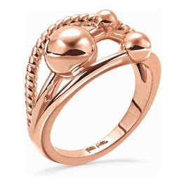Folli Follie Bague en acier inoxydable rose Taille 52