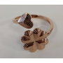 Folli Follie Bague Rose Taille 56 en Acier Inoxydable