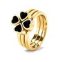 Folli Follie 2R19T001YA-52 Bague en acier inoxydable dorée