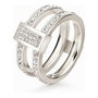 Folli Follie Bague en Acier Inoxydable Argentée Taille 54