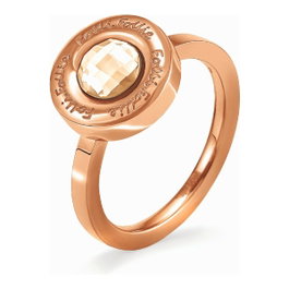 Folli Follie 3R15T002RB-54 Bague en acier inoxydable rose Taille 54