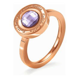Folli Follie 3R15T002RX-50 Bague Dorée en Acier Inoxydable Taille 50