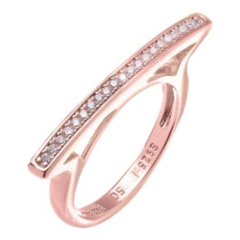 Folli Follie Bague Rose Taille 50 en Acier Inoxydable