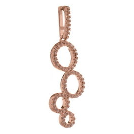 Folli Follie Pendentif en Argent de Loi Rose 3CM