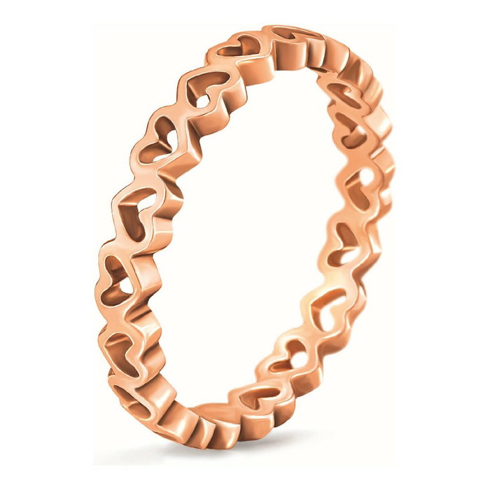 Folli Follie Anneau Rose Taille 54 en Acier Inoxydable Folli Follie Anneau Rose Taille 54 en Acier Inoxydable