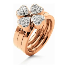 Folli Follie Anneau en Acier Inoxydable Rose Taille 48