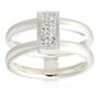 Folli Follie Bague en acier inoxydable argentée Taille 54