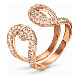 Folli Follie Bague en Acier Inoxydable Rose Taille 56