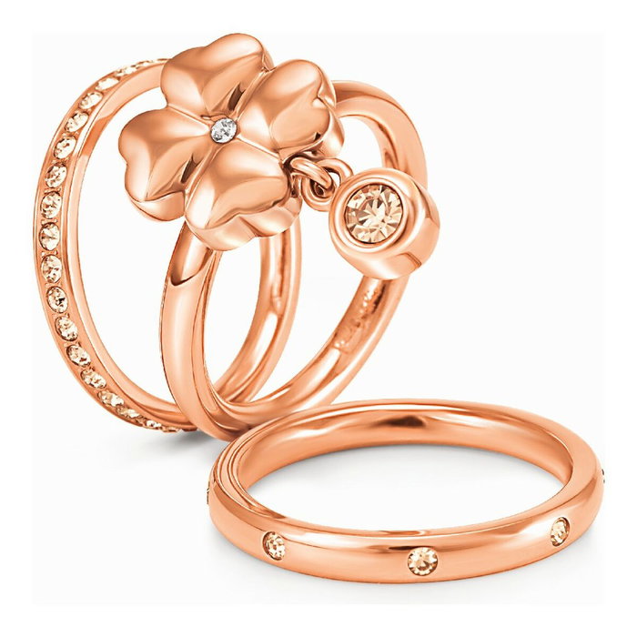Folli Follie Anneau Rose Taille 50 en Acier Inoxydable