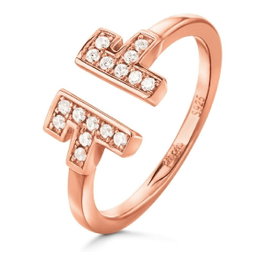 Folli Follie Bague en Argent Sterling Rose Taille 52