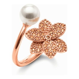Folli Follie Bague en Argent de Loi Rose Taille 52