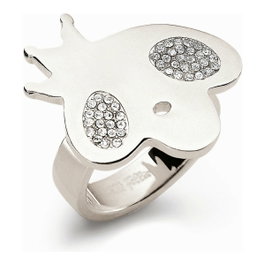 Folli Follie Bague en acier inoxydable argenté taille 54