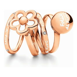 Folli Follie Bague en acier inoxydable rose Taille 50