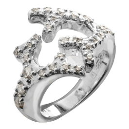 Folli Follie Anneau en Argent de loi Taille 54 Argenté