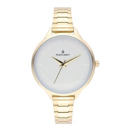 Radiant RA511205 - Montre analogique dorée avec cadran blanc