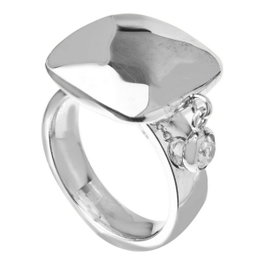 Folli Follie Bague en Acier Inoxydable Argentée Taille 56