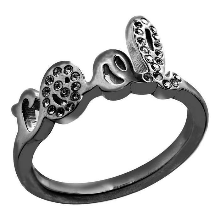 Folli Follie Bague 3R17T069AK-54 en acier inoxydable Taille 54 Folli Follie Bague 3R17T069AK-54 en acier inoxydable Taille 54