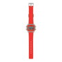 Iam Montre Digitale Orange Néon avec Boîtier Transparent